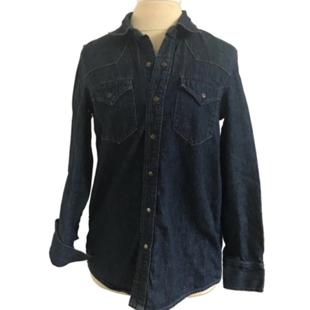 Madewell Shirt - Dark Denim Button Down Size S